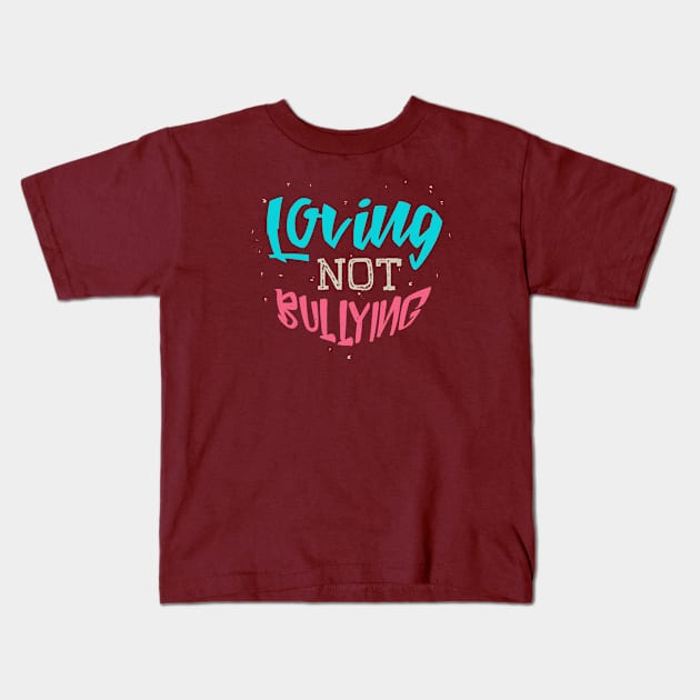 Loving Not Bullying In Heart Shape Kids T-Shirt by Toogoo